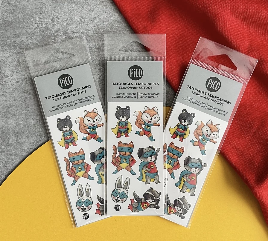 Pico Tatoo Inc Super hero animals