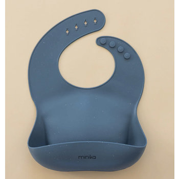 Minika Silicone bib-Indigo