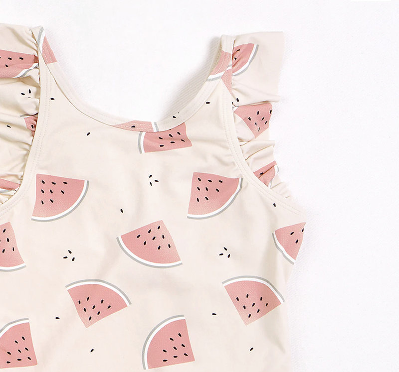 Petit Lem Watermelons on Crème One-Piece Swimsuit