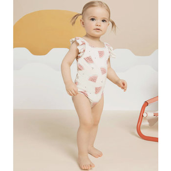 Petit Lem Watermelons on Crème One-Piece Swimsuit