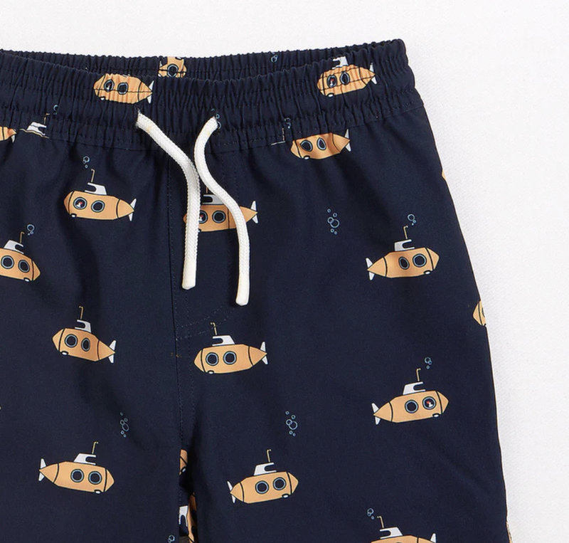 Petit Lem Submarines on Navy Swim Trunks