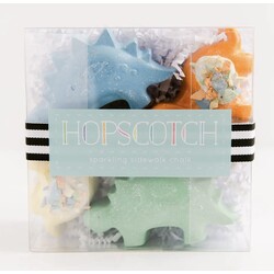 Hopscotch Boite de 3 craies de trottoir scintillante-Dino roar