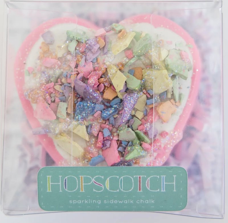 Hopscotch Craie de trottoir scintillante-Heart  Treat size