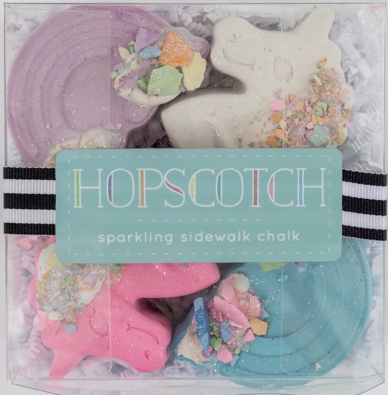 Hopscotch Boite de 4 craies de trottoir scintillante-Unicorn Daydream
