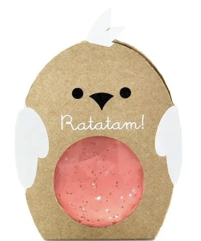 Ratatam 42mm Glitter Bird Bouncing Ball - pink