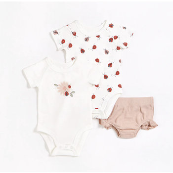 Petit Lem Lady Bugs 3 Pc Newborn Set