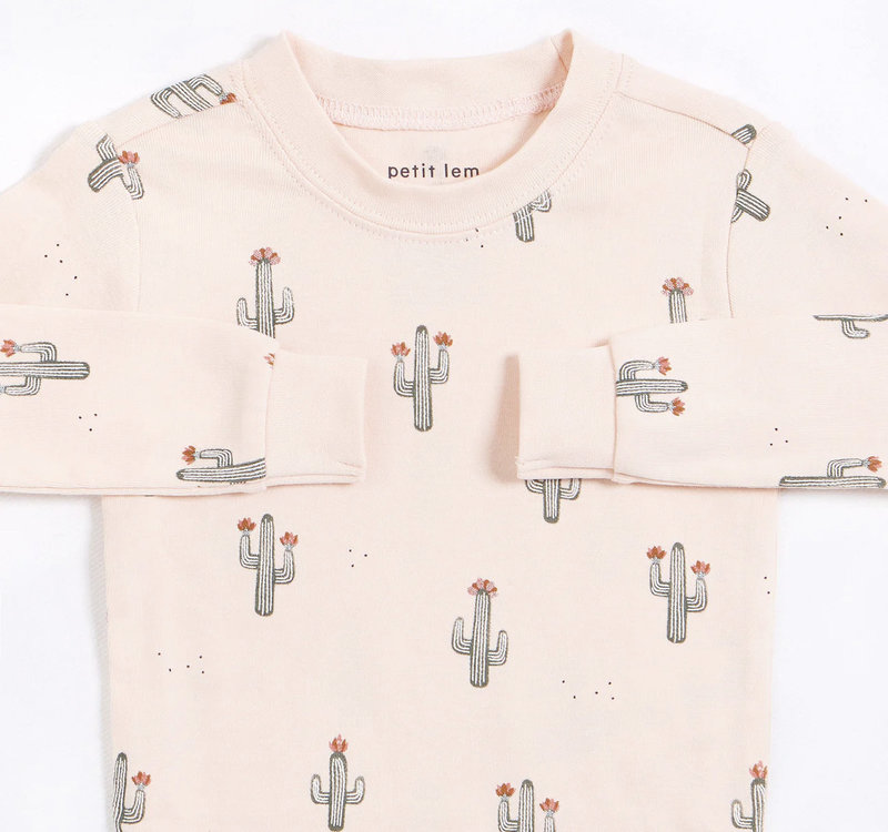 Petit Lem Cactus Print on Blossom PJ Set