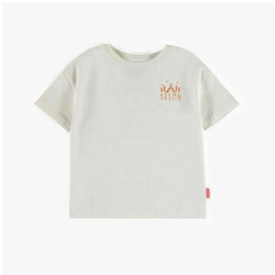 Souris Mini T-Shirt à manches courtes en coton - Ivoire