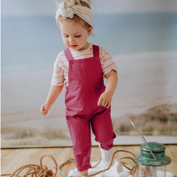 Souris Mini Canvas overalls - Pink