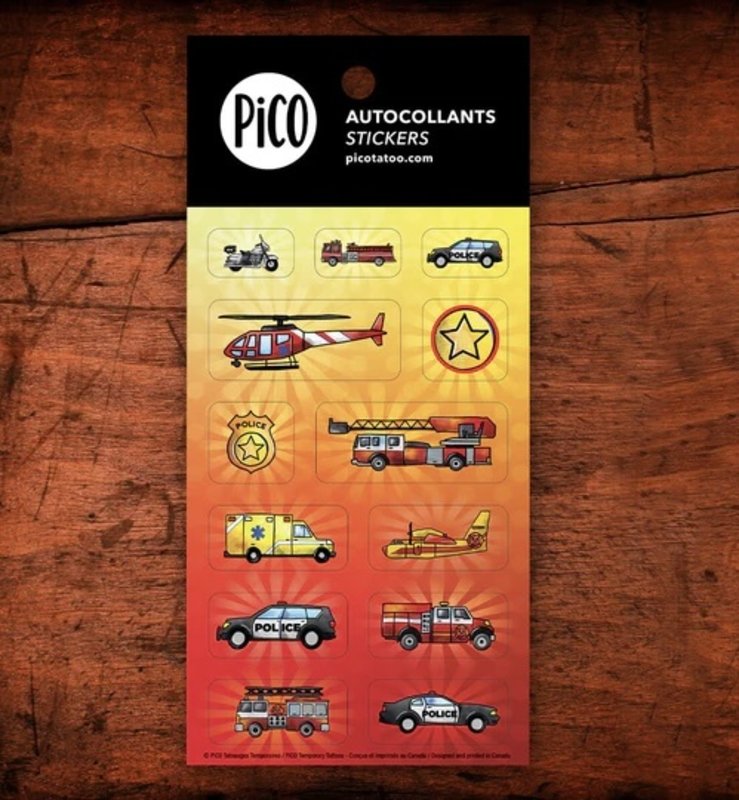 Pico Tatoo Inc Autocollants - Les véhicules de pompier