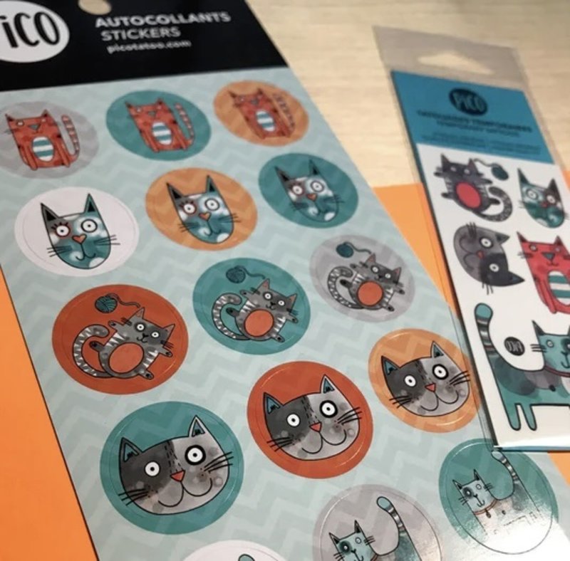 Pico Tatoo Inc Sticker - Bibi the gray cat