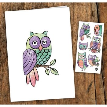 Pico Tatoo Inc Greeting cards - The lovely owls