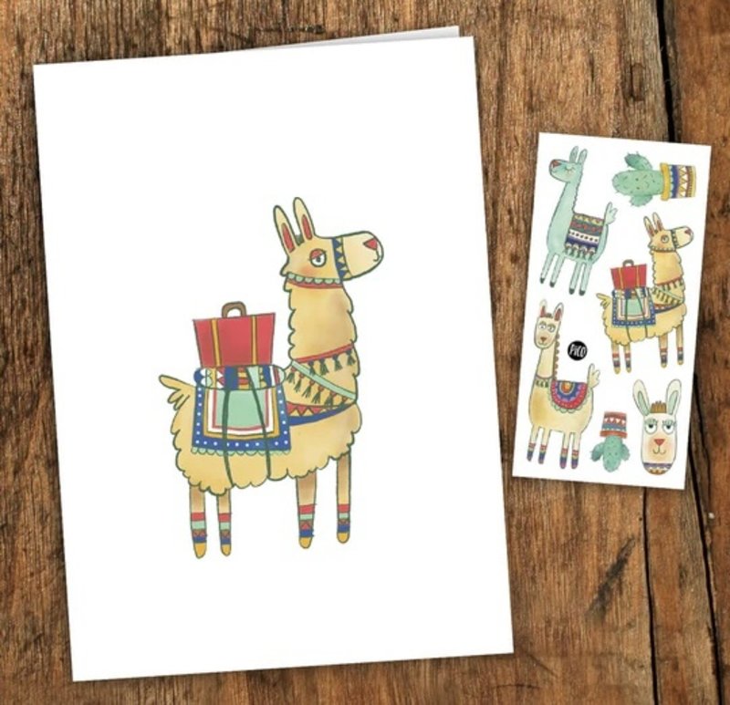 Pico Tatoo Inc Greeting card - Noah the alpaca