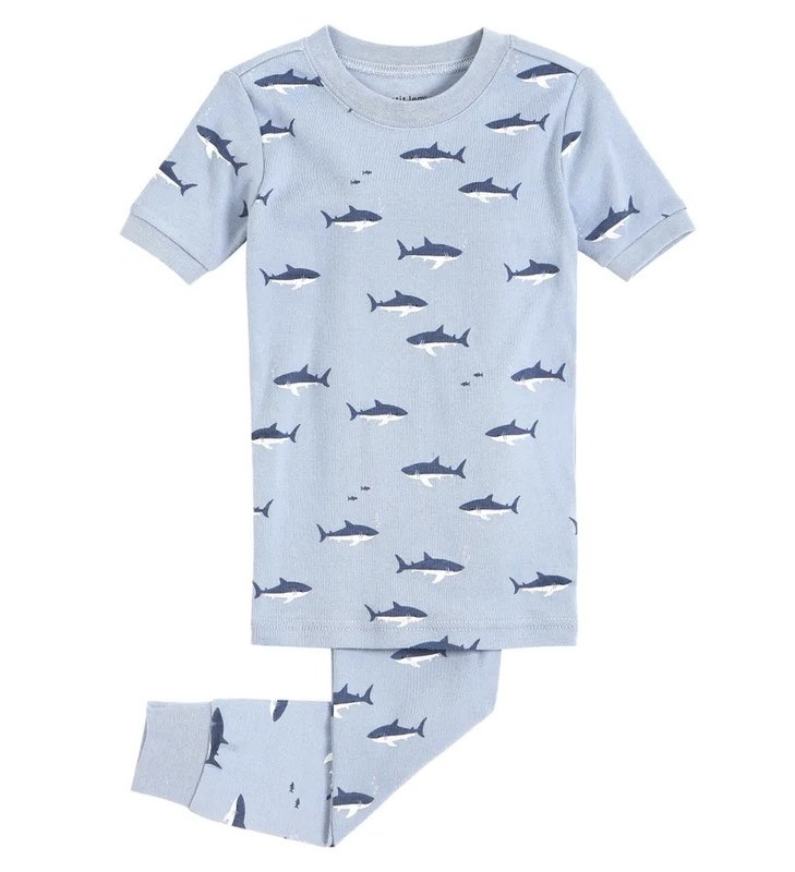 Petit Lem Ensemble pyjama bleu à imprimé requins