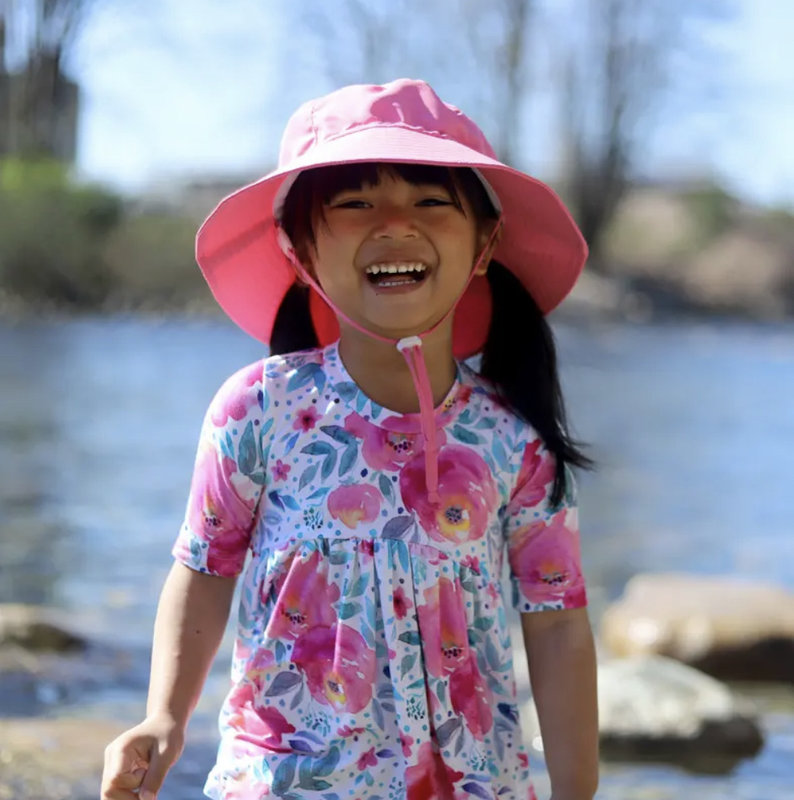 Jan&Jul Sun and water repellent bucket hat - Watermelon pink