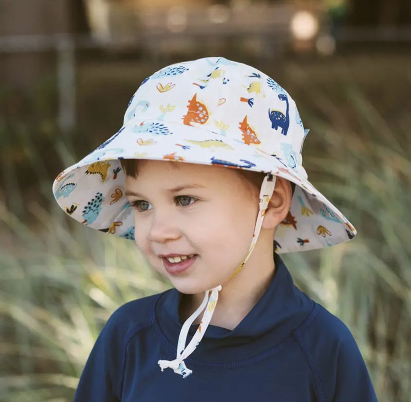 Jan&Jul Cotton bucket hat-Dinosaurs