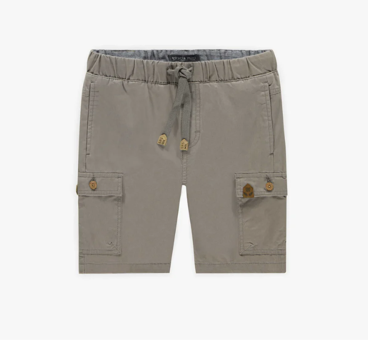 SOURIS MINI GREY TWILL SHORT WITH POCKETS, BABY – Hip Kids