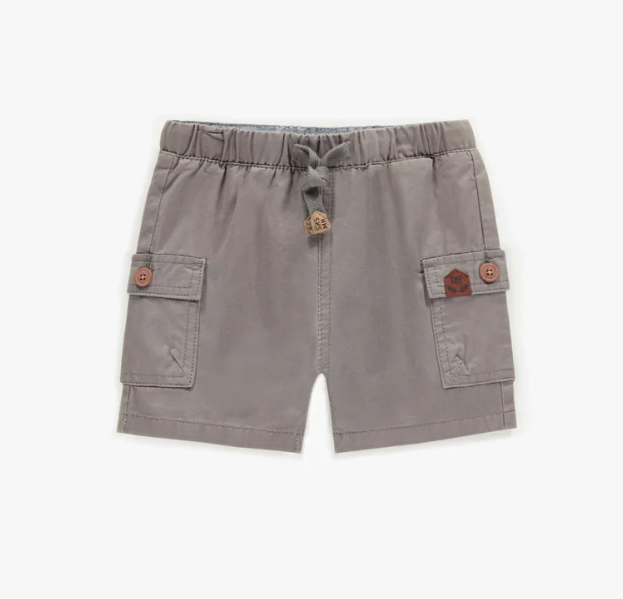 Souris Mini Culottes courtes avec grandes poches Gris Hello Co Baby Store