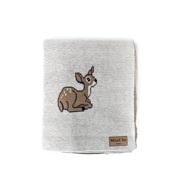 Mustbe Baby 100% cotton blanket- Bambi 100cmx120cm