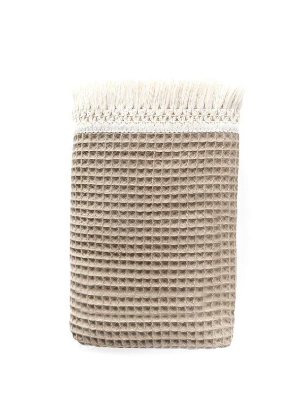 Mustbe Baby Thin organic cotton waffle blanket-Sand