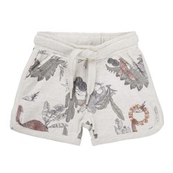 Noppies Short Moville à imprimé Dinausores-Oatmeal melange