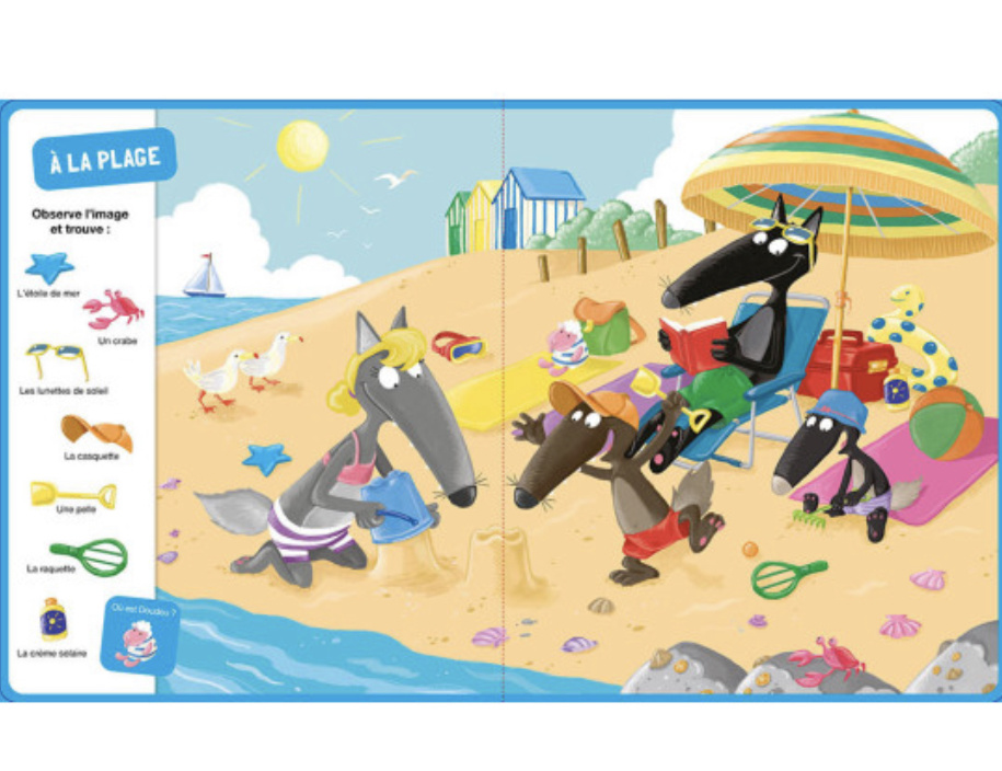Auzou P'tit loup, cherche et trouve - Vive les vacances!
