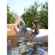 Konges Slojd Bateau Flotteur Gonflable Pour Piscine - Dino