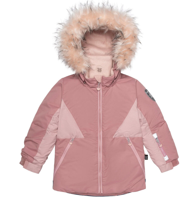 Deux Par Deux Two Piece Snowsuit Ancient Rose With Spring Flower Print