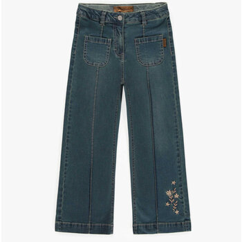 Souris Mini Wide legs pants relaxed fit in lightweight dark denim