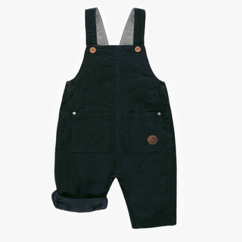 Souris Mini Navy relaxed overalls in corduroy