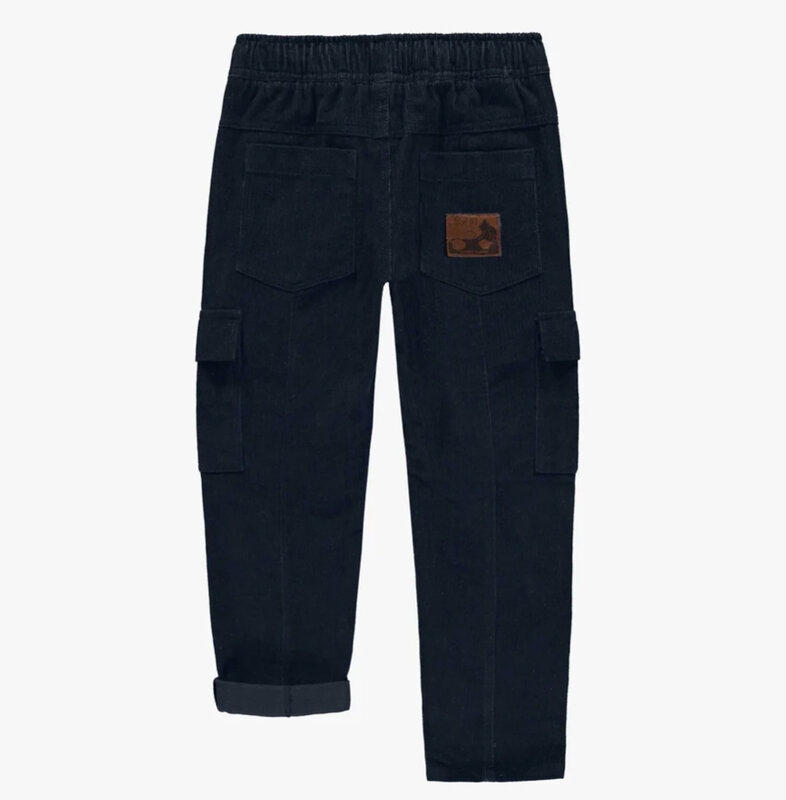 Souris Mini Navy relaxed fit pants in corduroy