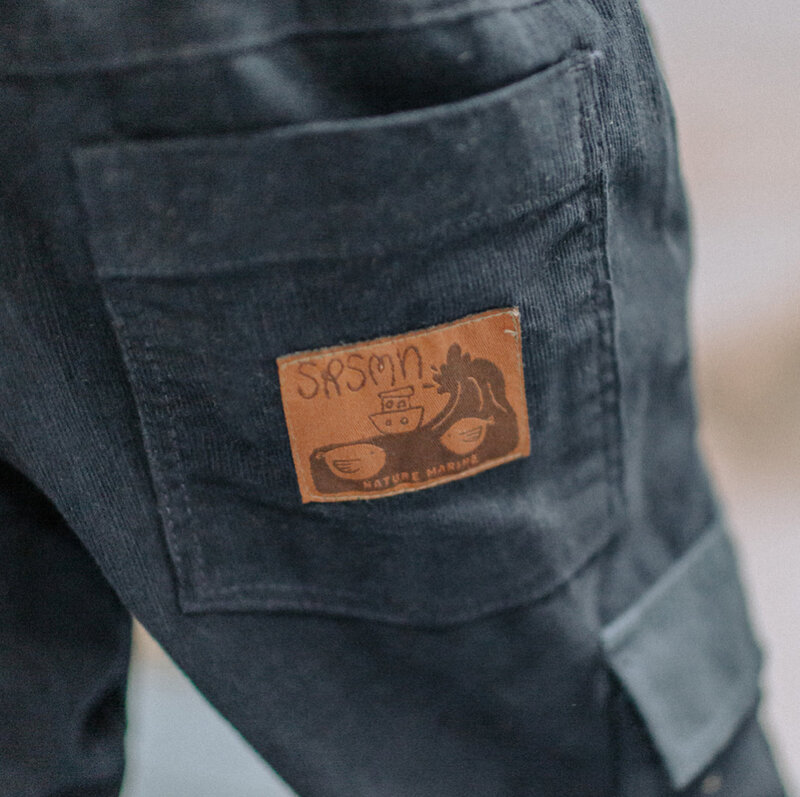 Souris Mini Navy relaxed fit pants in corduroy