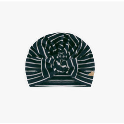 Souris Mini Navy striped hat with bow in organic cotton-OS
