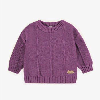 Souris Mini Purple knitted sweater with a cashmere imitation