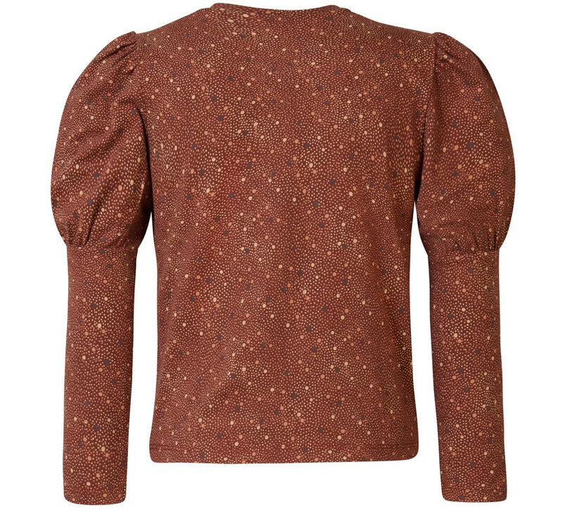 Noppies Tee abbeville long sleeve allover print-Cappuccino