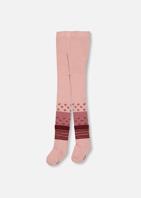 Deux Par Deux Hedgehog Tights Powder Pink