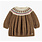 Souris Mini BROWN KNIT DRESS WITH A CASHMERE IMITATION