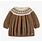 Souris Mini Robe en maille brune imitation de cachemire