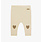 Souris Mini Cream leggings with brown hearts at the knees in stretch organic cotton