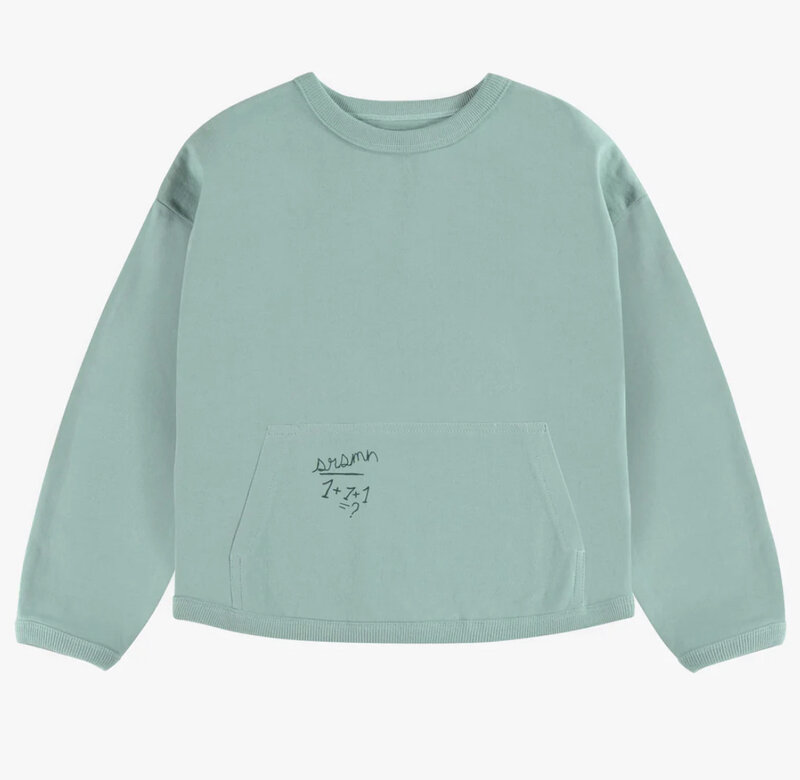 Souris Mini T-shirt turquoise à manches longues en doux jersey