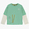 Souris Mini T-shirt vert à manches longues avec illustration de ski en jersey