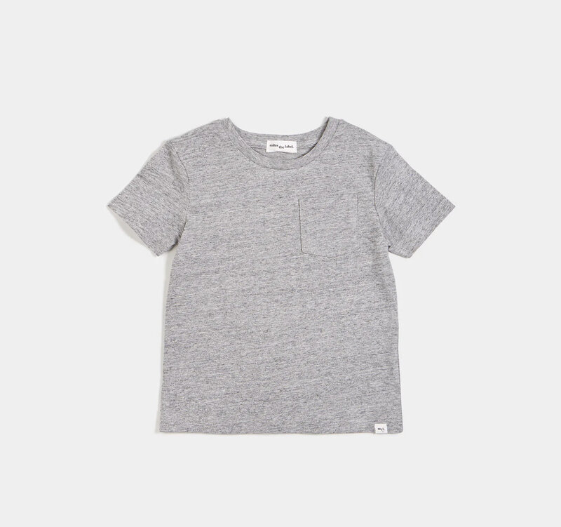 Miles the label T-shirt basic bébé - Gris chiné