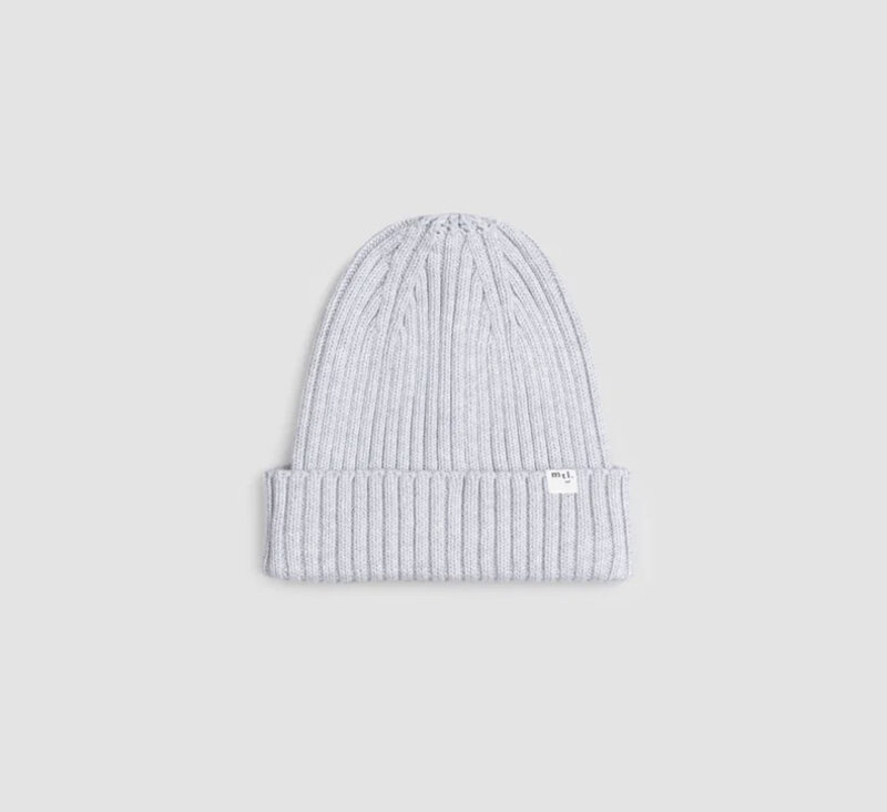 Miles the label Ribbed Beanie - Heather Grey