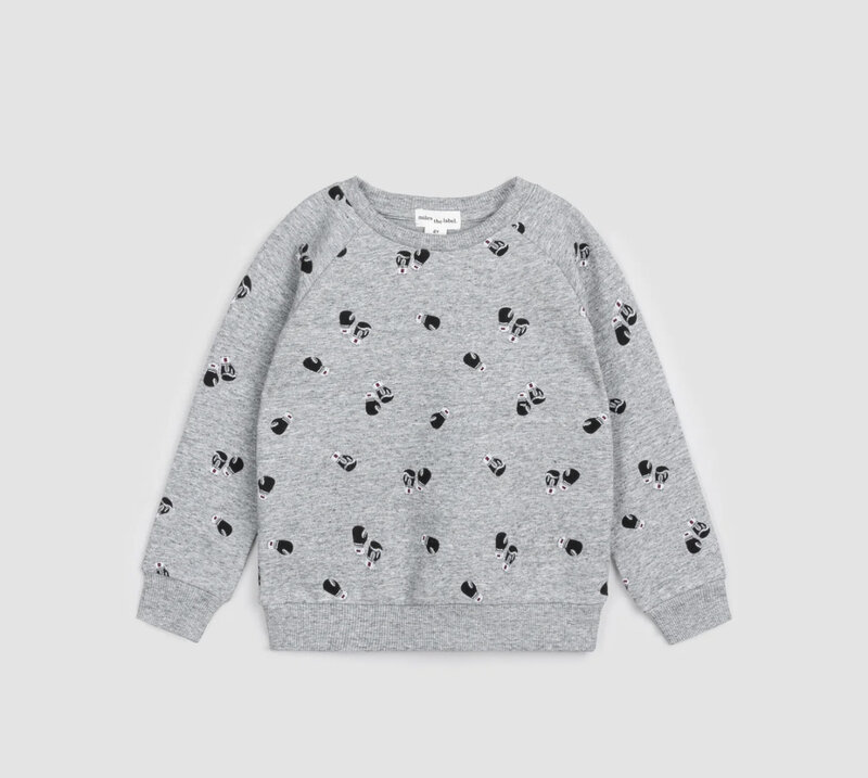 Miles the label Pull à imprimé de gant de boxe bébé - Gris chiné Boxing Gloves Print Sweatshirt - Heather grey