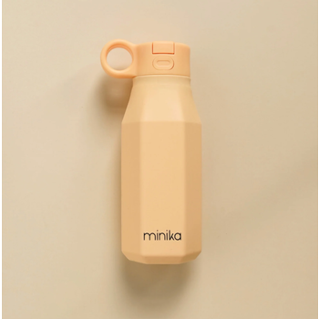 Minika Bouteille d'eau en silicone avec paille et couvercle en plastique - Sunset