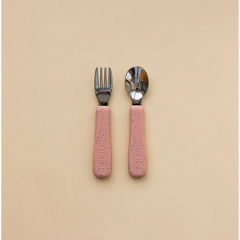 Minika Ensemble d'ustensiles avec poignée en silicone - Sorbet