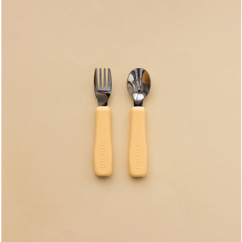 Minika Ensemble d'ustensiles avec poignée en silicone - Sunset