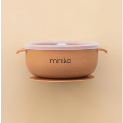 Minika Bol en silicone avec couvercle - Almond