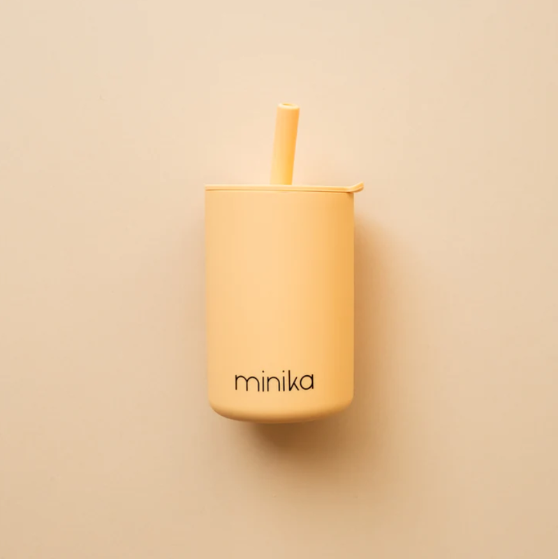 Minika Verre avec paille en silicone - Sunset