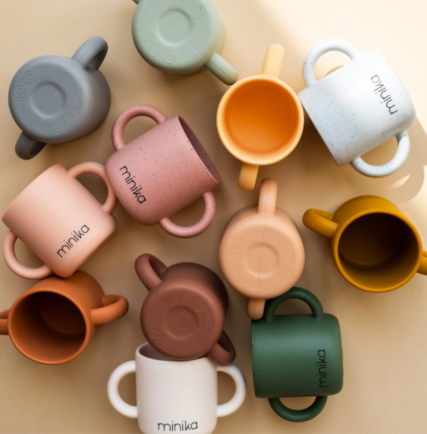 Minika Tasse d'apprentissage avec poignées - Almond